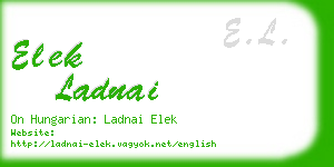 elek ladnai business card